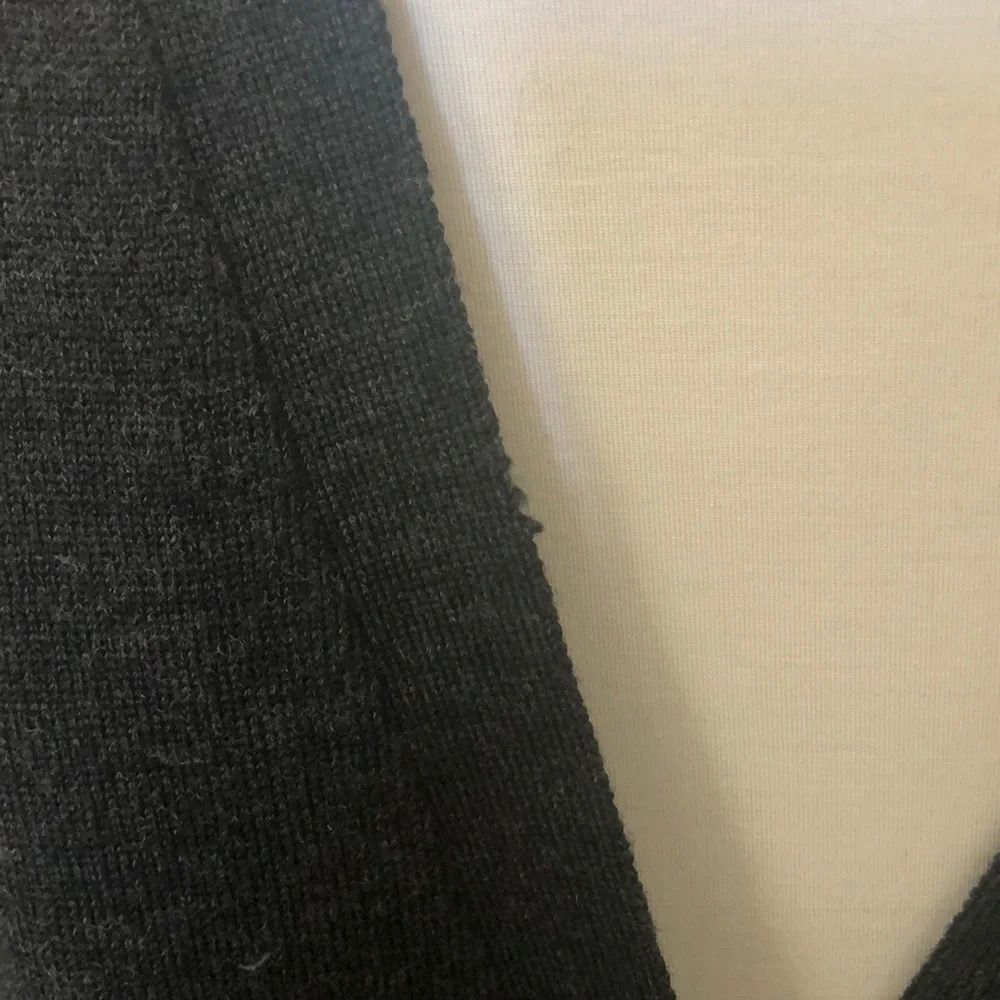 {Eileen Fisher}  Long Merino Wool Cardigan, small - Picture 3 of 8